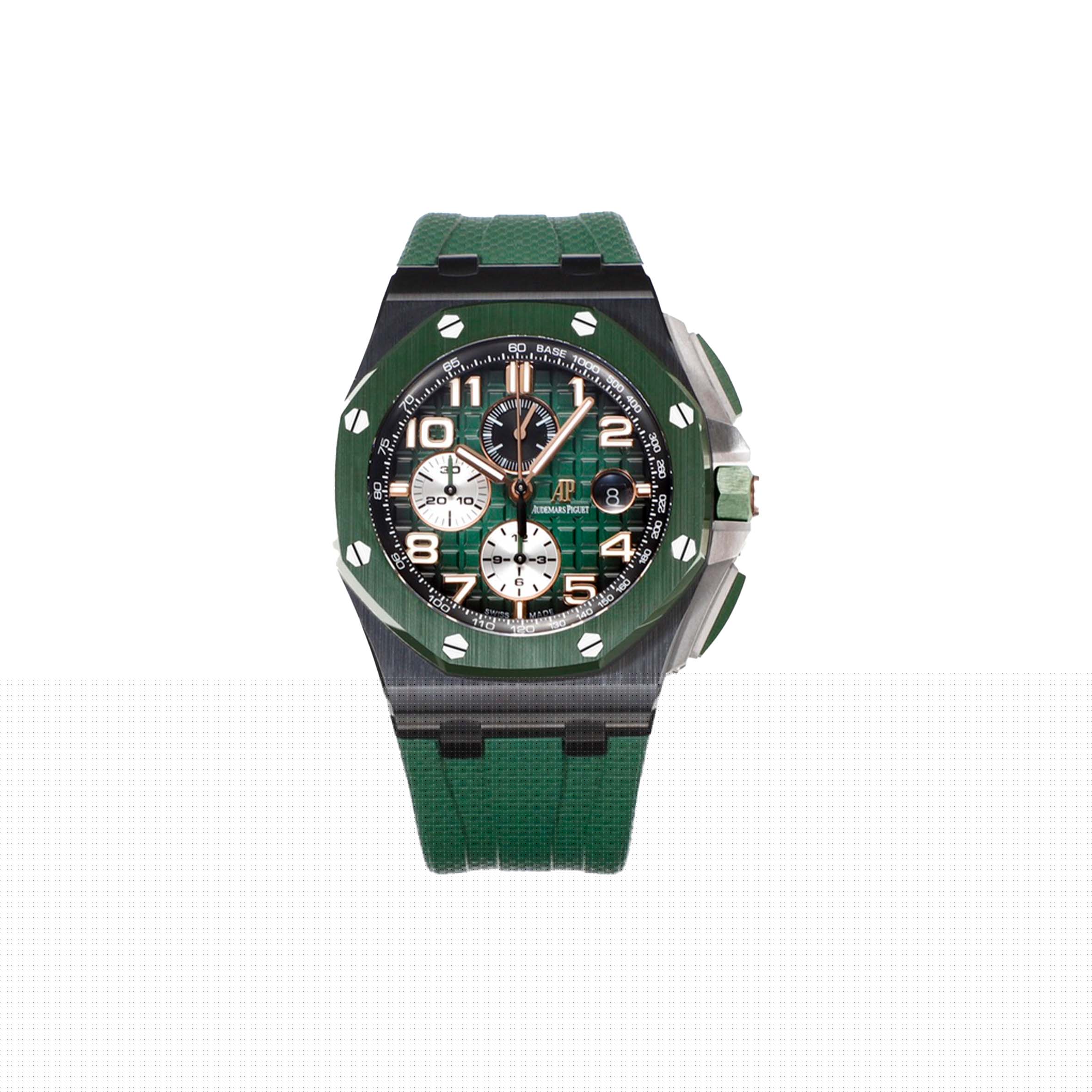 AUDEMARS PIGUET ROYAL OAK OFFSHORE 44MM GREEN DIAL WATCH 26405CE.OO.A056CA.01